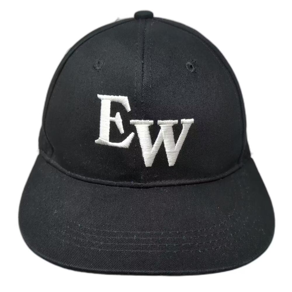 Evan Williams Bourbon Baseball Cap Black White OS Embroidered Adjustable Hat